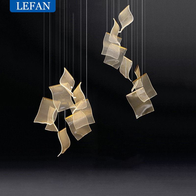 モダンライト高級ライトガイドLEDロングストリップシャンデリ - Sustainable Living Guide のレビューと価格
