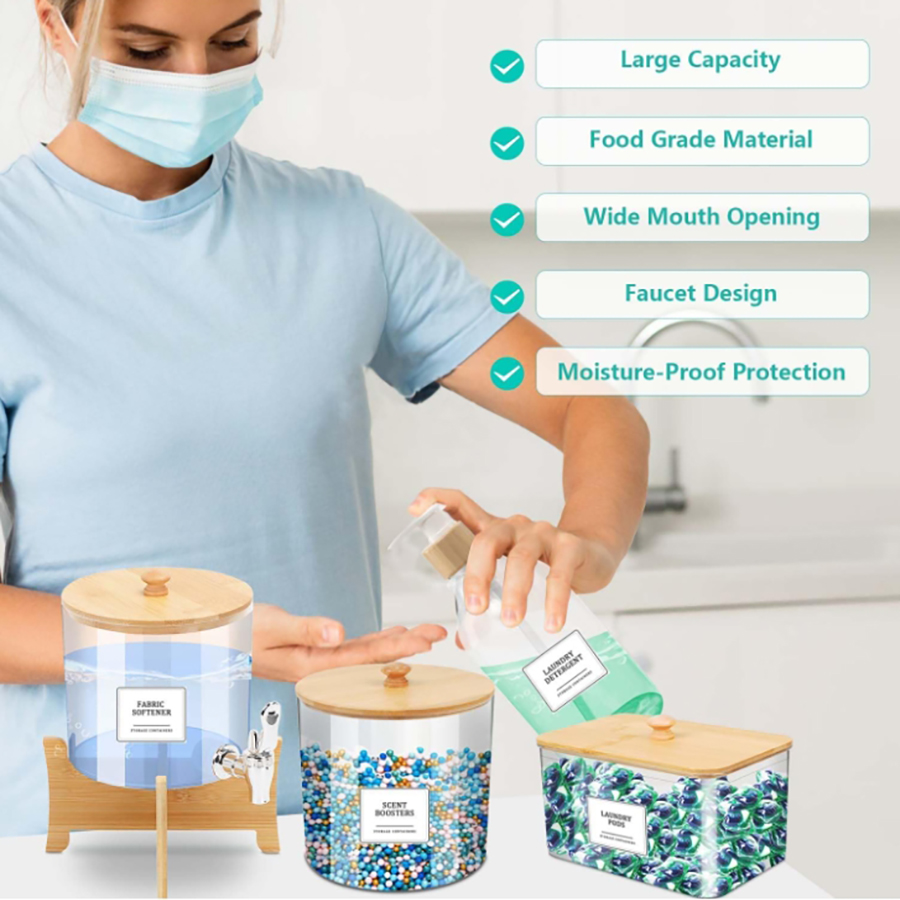 3パック ランドリー整理収納セット 液体洗濯洗剤ディスペンサ - Laundry Strip Eco のレビューと価格